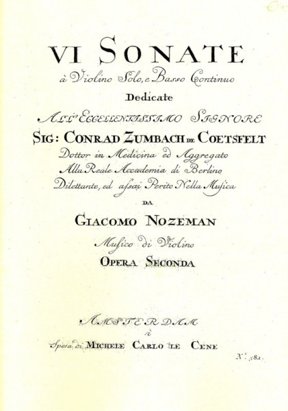 6 Sonaten op. 2 – Giacomo Nozeman