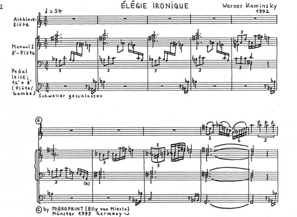 Elégie ironique – Werner Kaminsky