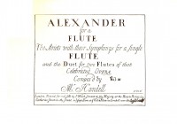 "Alexander" for a single flute – Georg Friedrich Händel "Alexander" for a single flute – Georg Friedrich Händel