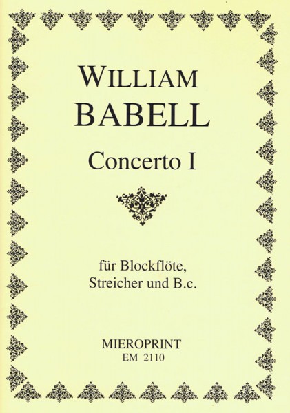 Concerto I, op. 3 – William Babell