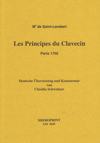 Principes du Clavecin – Monsieur de Saint-Lambert