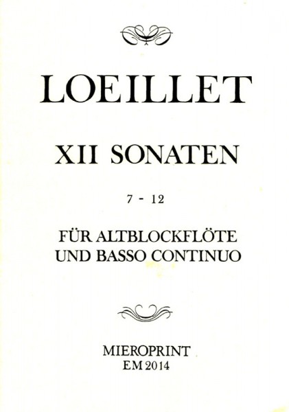 Sonatas op. 4: Vol. II – Jean-Baptiste Loeillet