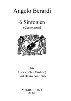 6 Canzonen op. 7 – Angelo Berardi 6 Canzonen op. 7 – Angelo Berardi