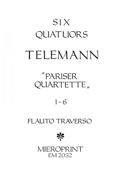 Parisian Quartets – Georg Philipp Telemann (1681-1767)