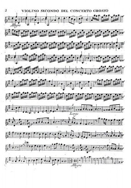 Violino primo – Violino secondo – Alto viola