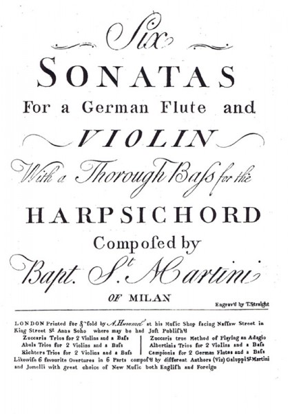 6 Sonatas – Giovanni Battista Sammartini
