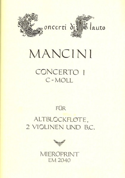 Concerto c-Moll – Francesco Mancini