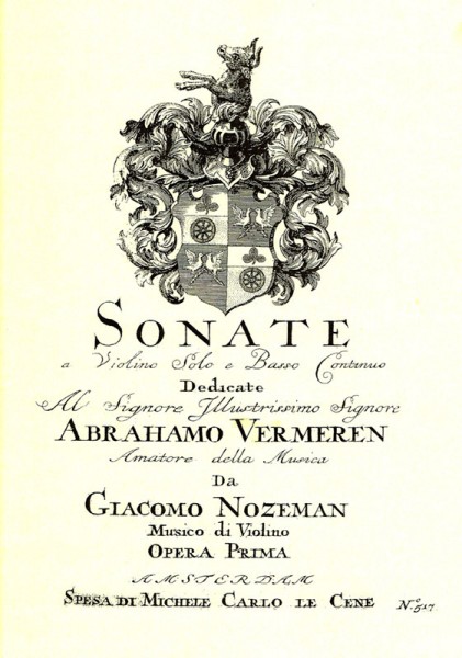 6 Sonaten op. 1 – Giacomo Nozeman