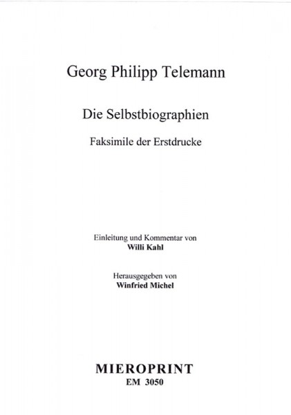 Die Selbstbiographien – Georg Philipp Telemann